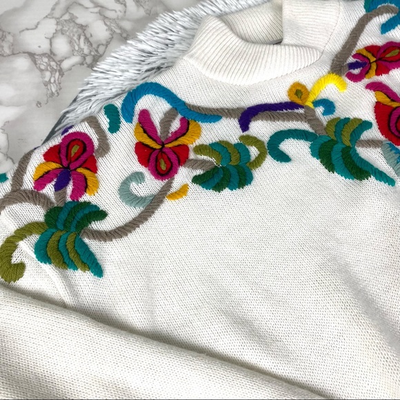 Vintage Maurada Crewel Work Chunky Knit Sweater - Picture 3 of 11